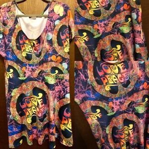 Peace and Love groovy dress
